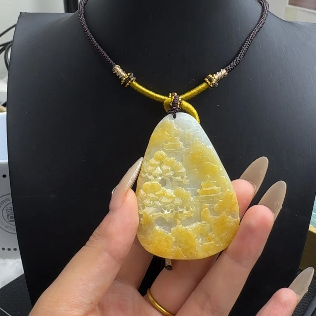 翡翠未镶嵌颈饰天然