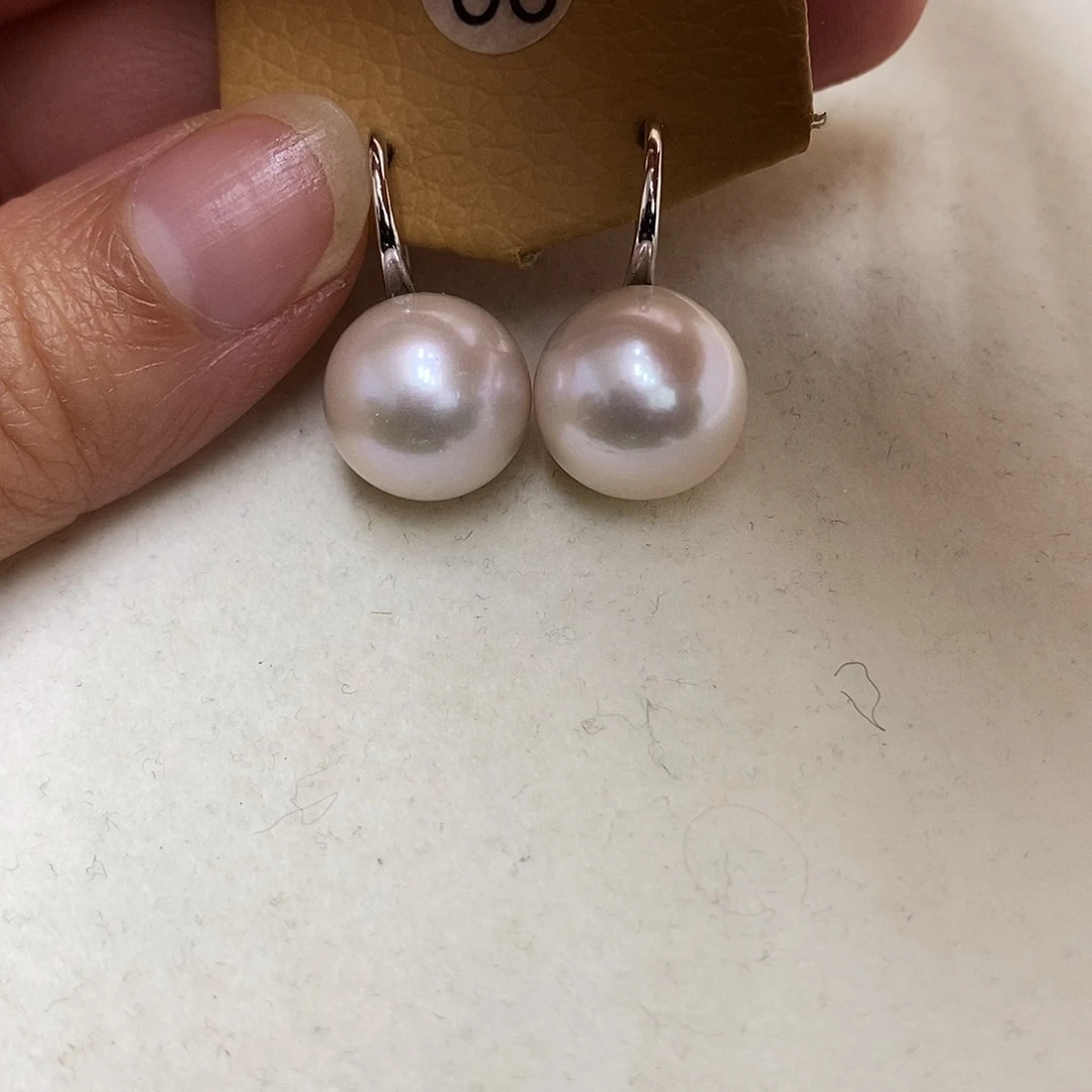 淡水珍珠耳饰银S925镶嵌