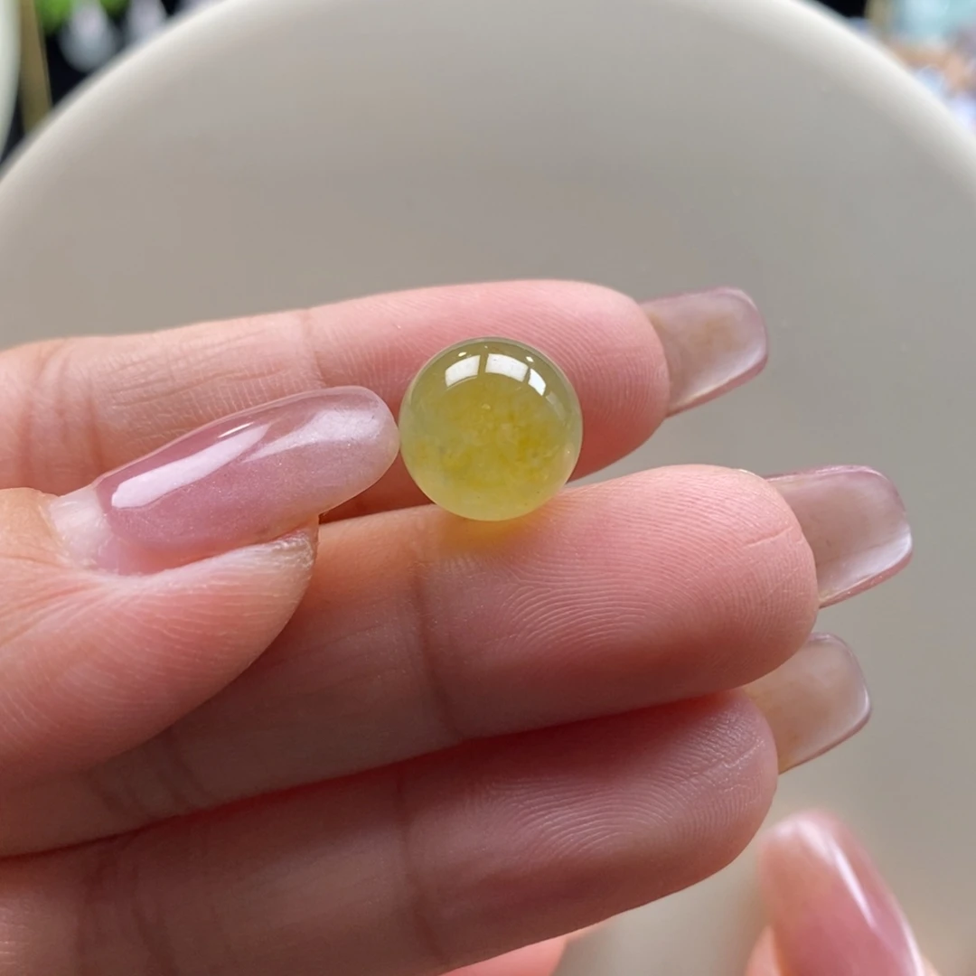 翡翠吊坠(不含链)未镶嵌翡翠冰橘黄珠卡11.8