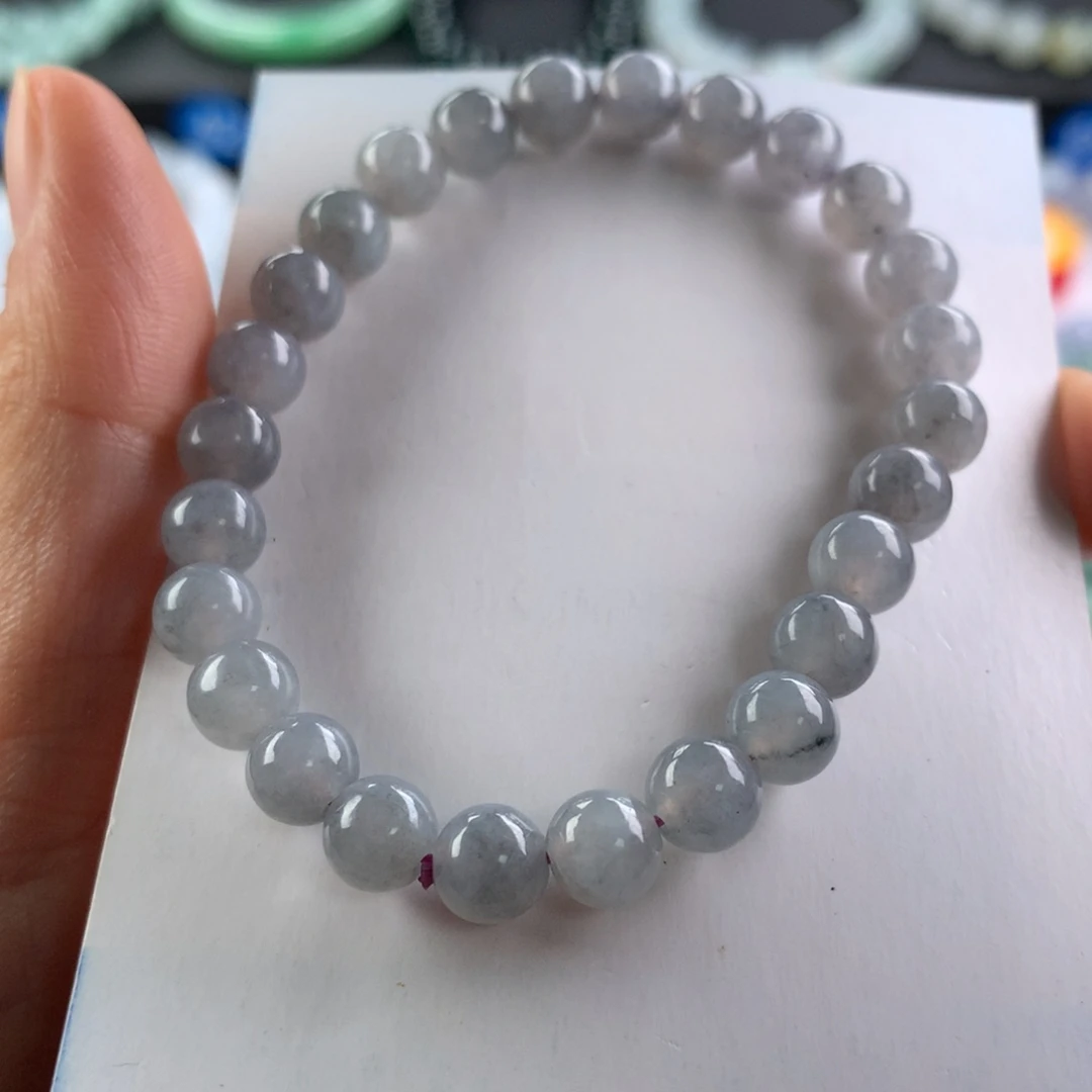 翡翠未镶嵌手链卡6.8