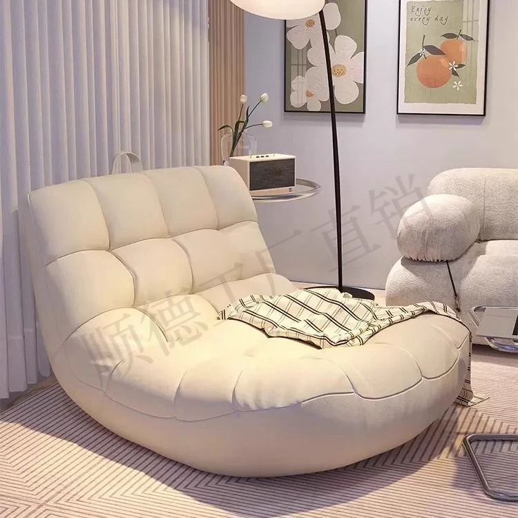 懒人沙发可躺可睡网红毛毛虫豆袋卧室躺椅小沙发阳台休闲单人座椅