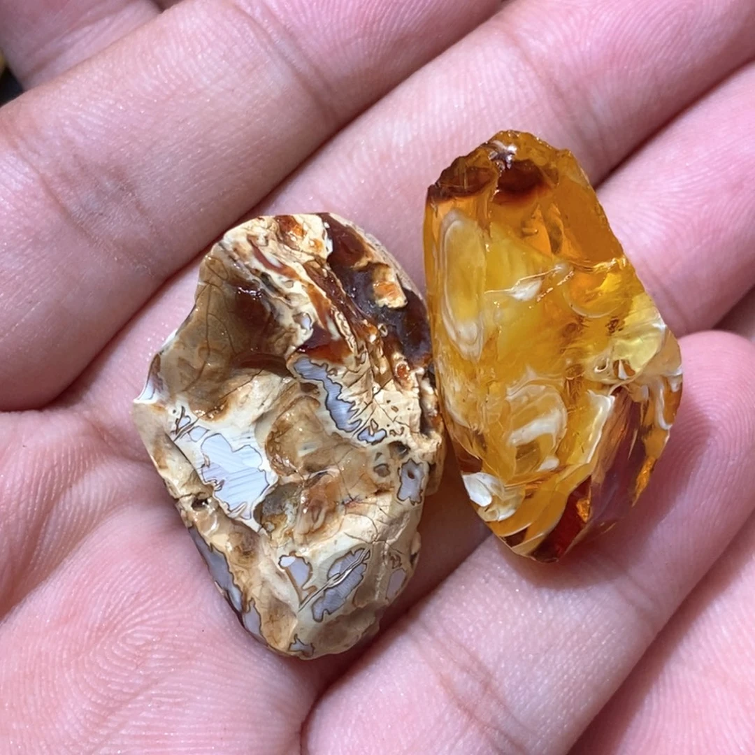 定制琥珀未镶嵌渐*琥珀蜜蜡原石定制