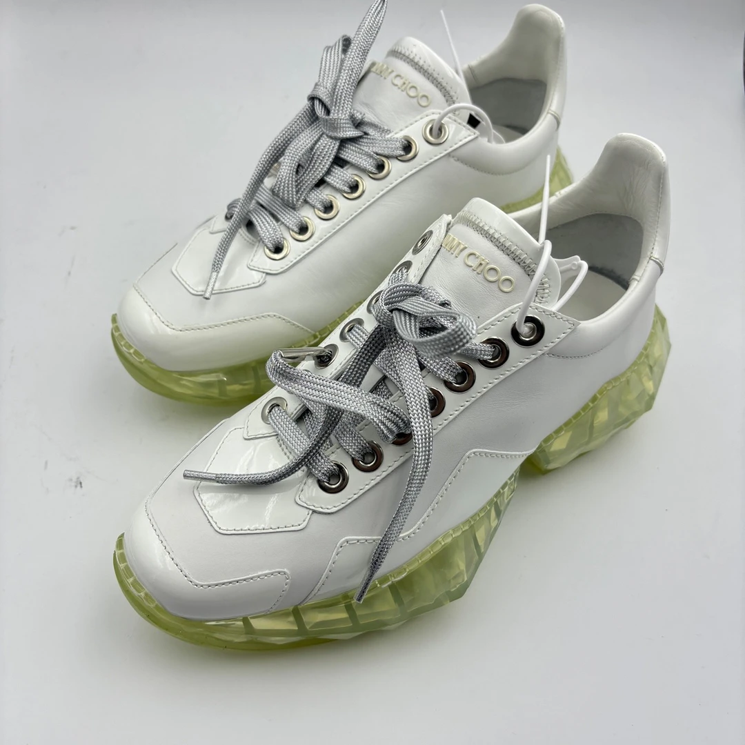 全新未使用 JIMMY CHOO/吉米周 37.5码/休闲鞋/氧化/鞋盒防尘袋