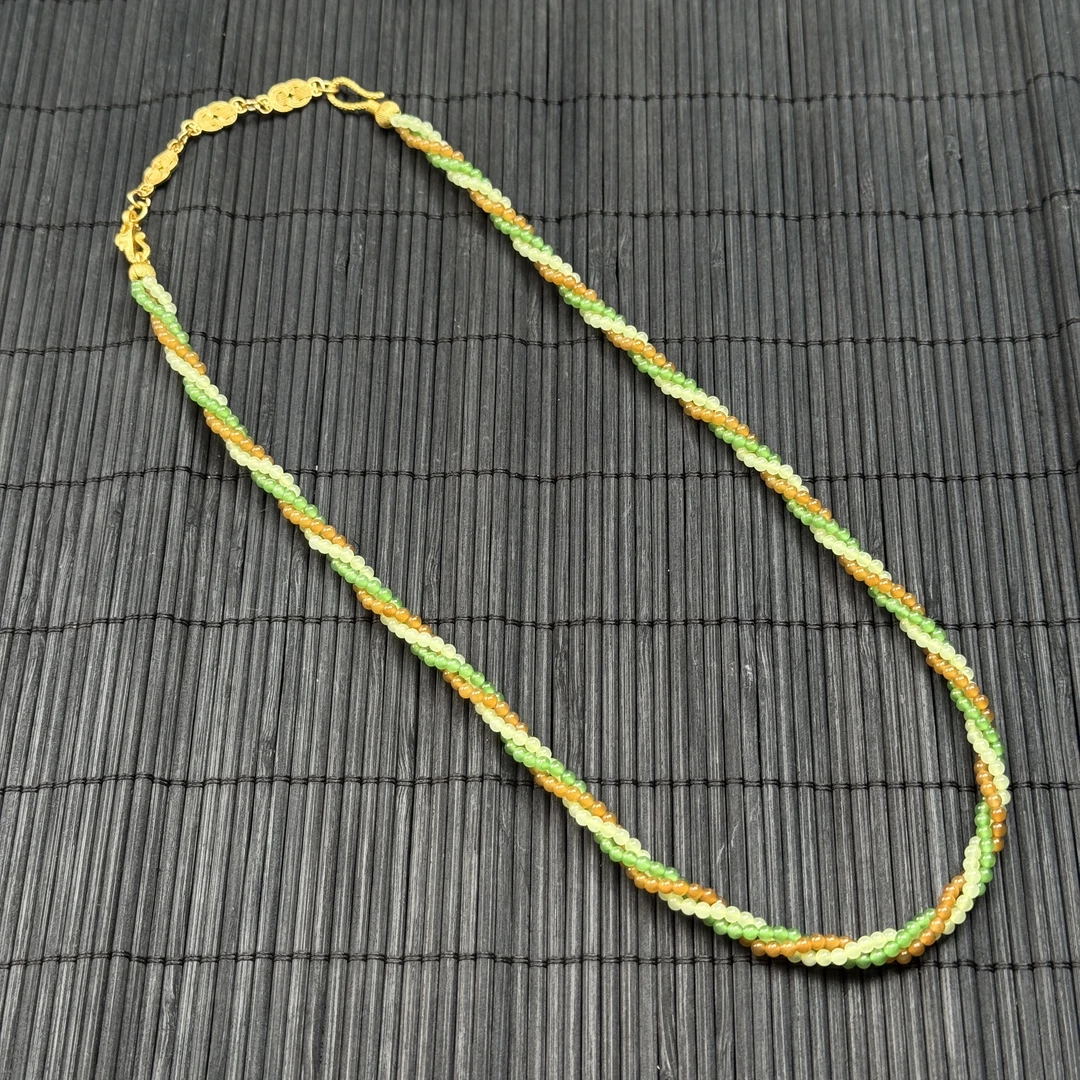 【彩琼】鑫阳珠宝和田玉三色项链44-50cm（多样性发货，拍一发一）