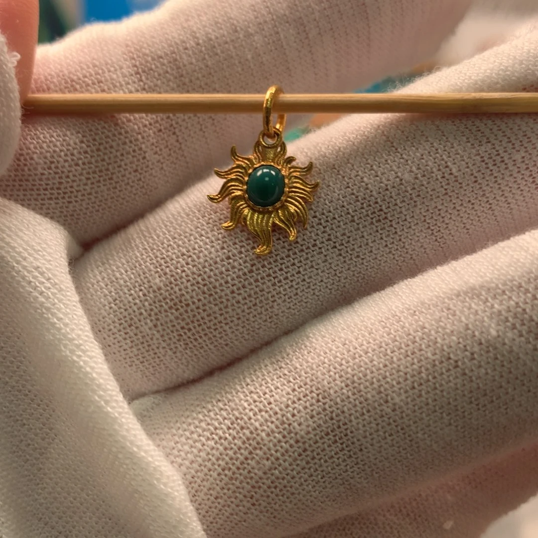 绿松石18K金镶嵌配饰