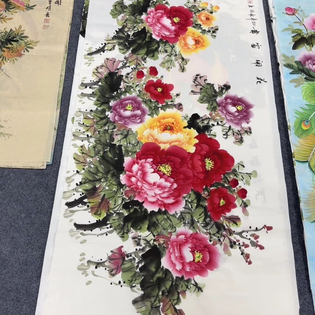 国画140×70手绘画画画