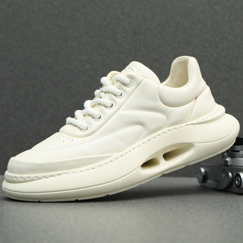 Louis Fordea/路易弗狄小白鞋潮流百搭休闲鞋透气低帮厚底小白鞋