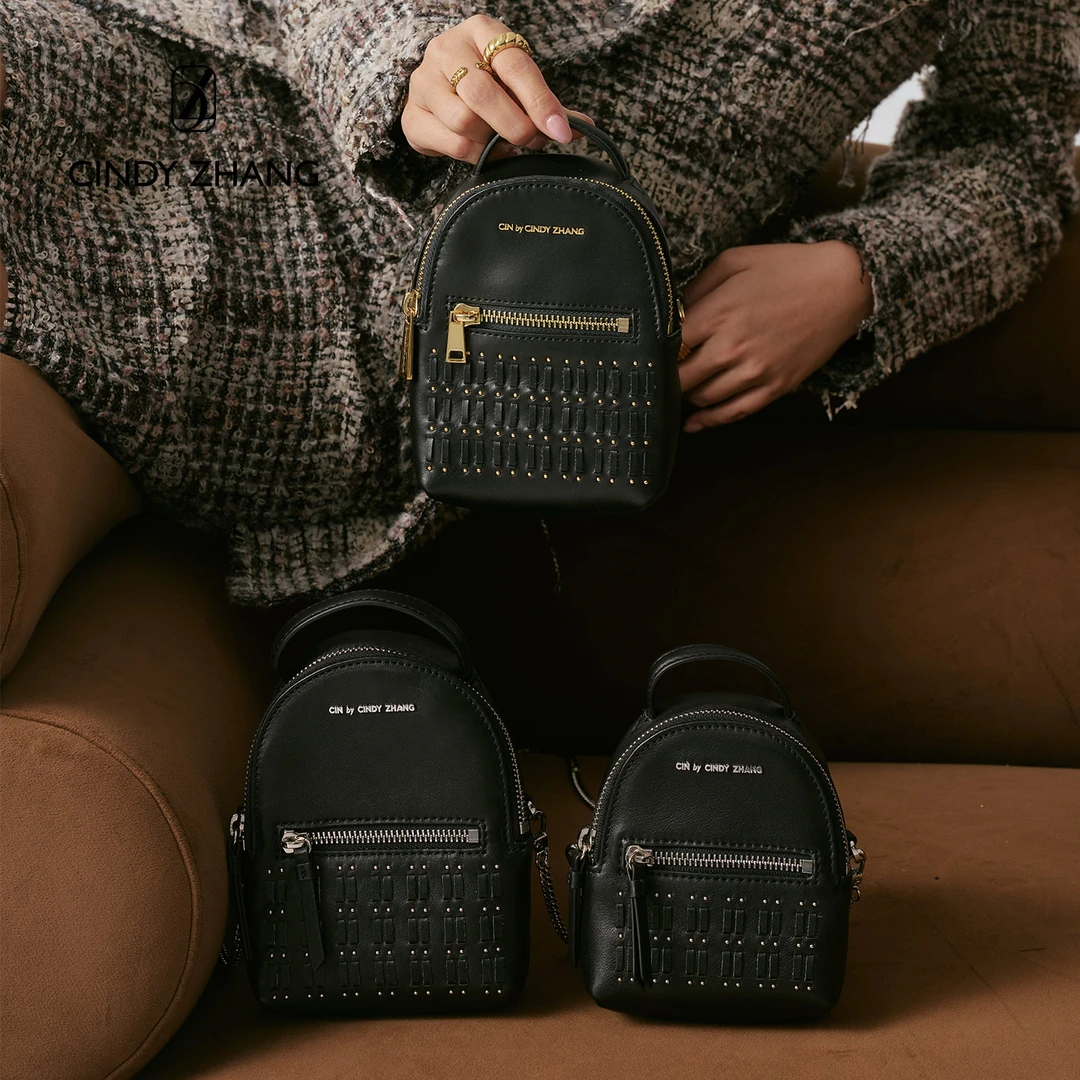 英国设计师品牌CINDY ZHANG-经典款黑色编织-Mini Chain