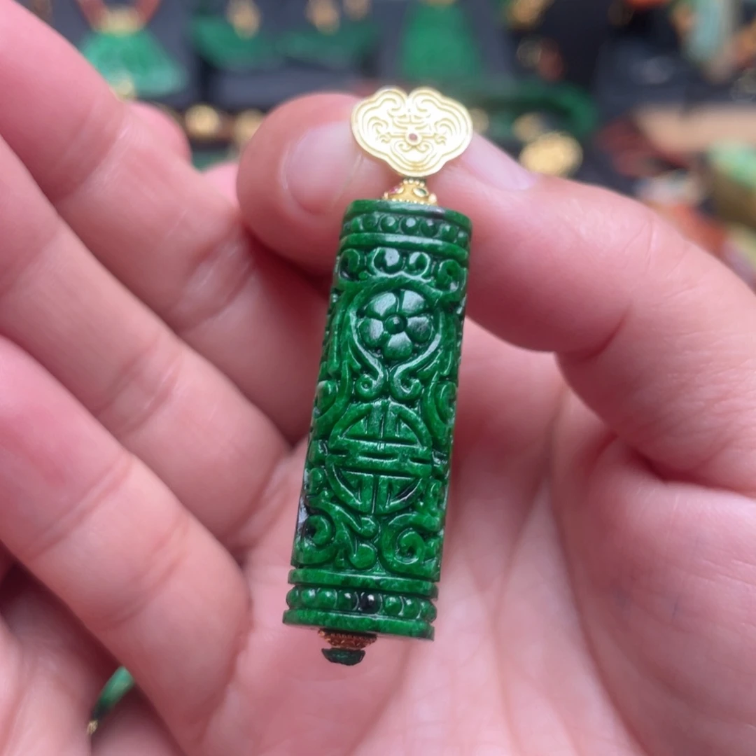 翡翠银S925镶嵌颈饰