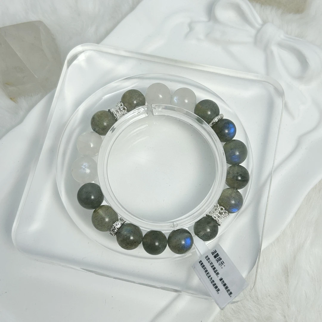 【月光宝盒】C37灰月光蓝月光色系设计师款水晶手串