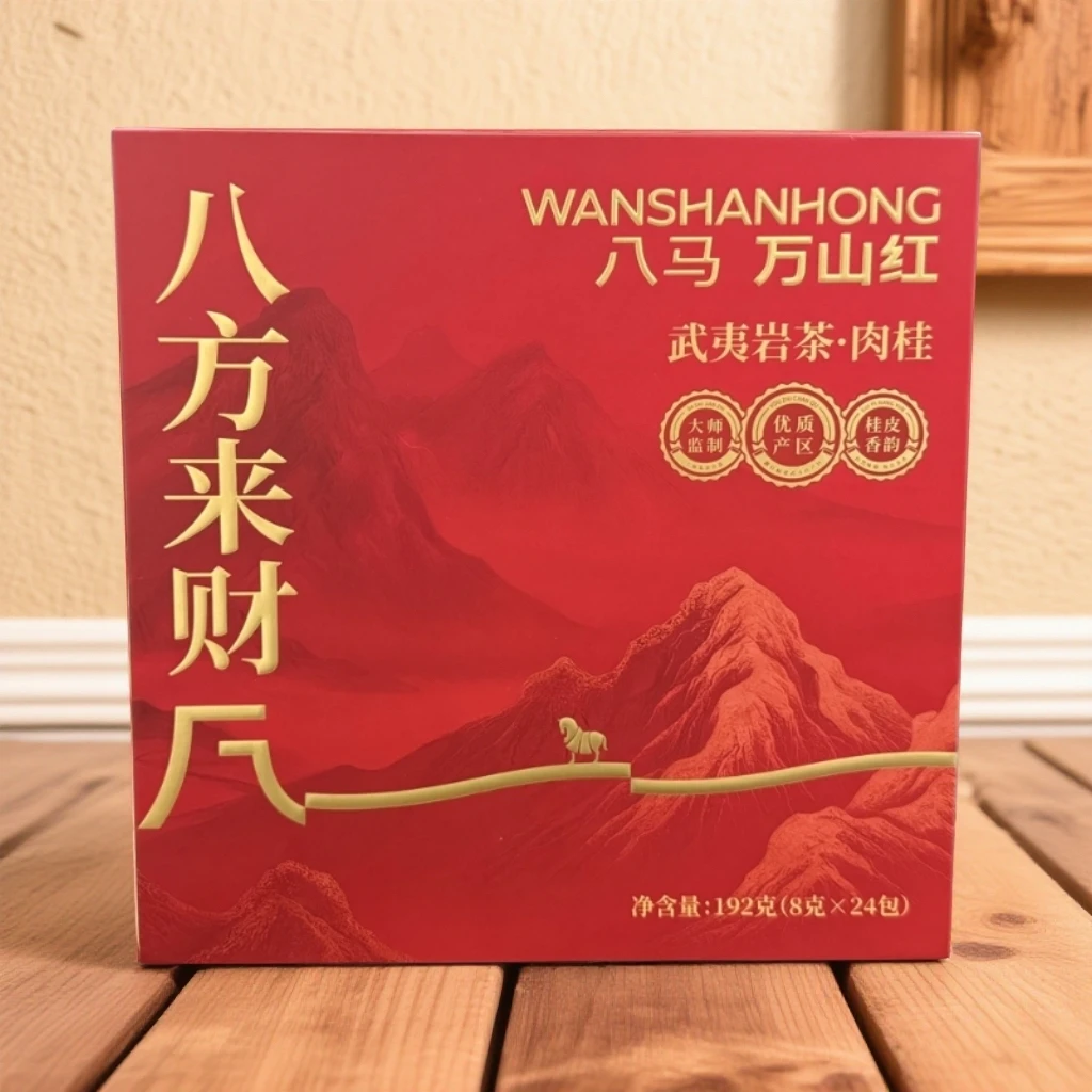 八马茶业新品八方来财肉桂武夷岩茶礼盒本装门店正品带码发货