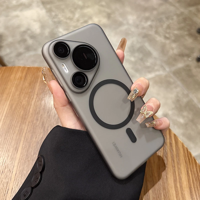 镜头全包适用华为pura70Pro+手机壳磁吸P70ultra超薄磨砂简约防摔