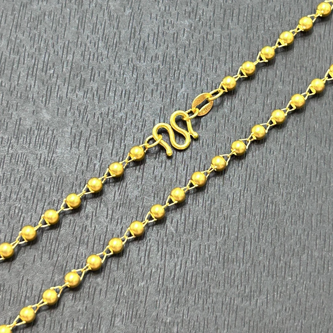 【木子专享】足金999投资金攒黄金磨砂珠珠ZBHJX230克重多退少补