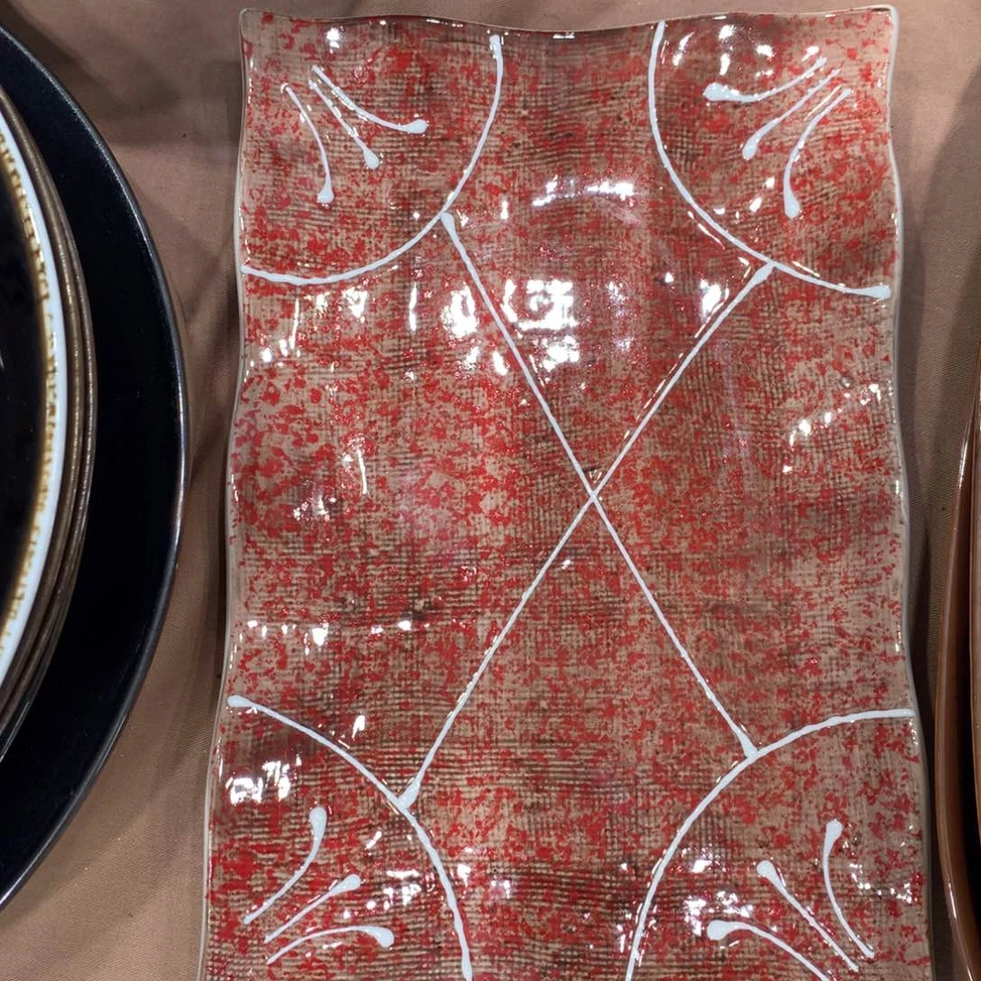 陶景德镇粗陶复古盘碗微瑕