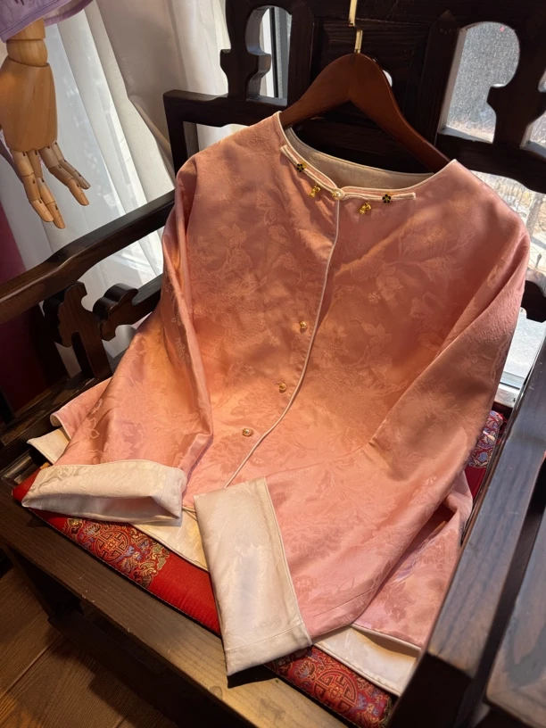 『姿缘』原创设计高端圆领国风手工扣子百搭唐装新中式上衣