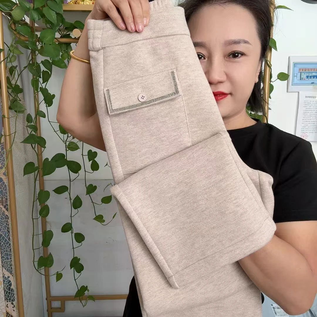 6052春季高腰直筒修身显瘦高弹力休闲洋气妈妈裤