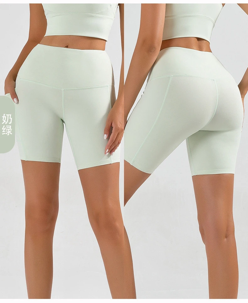 【401-500】夏季瑜伽短裤紧身提臀运动芭比薄款外穿高腰瑜伽短裤