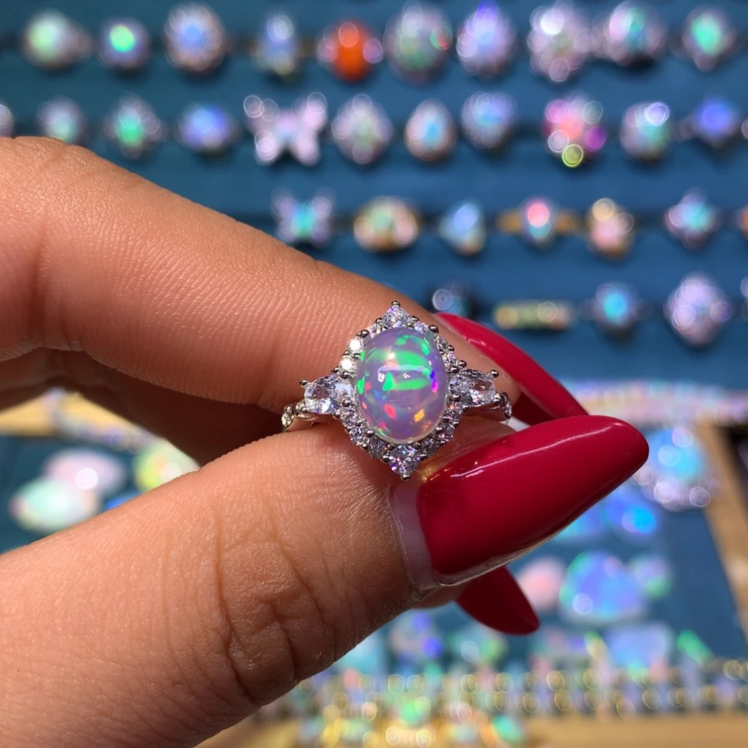 欧泊银S925镶嵌戒指款