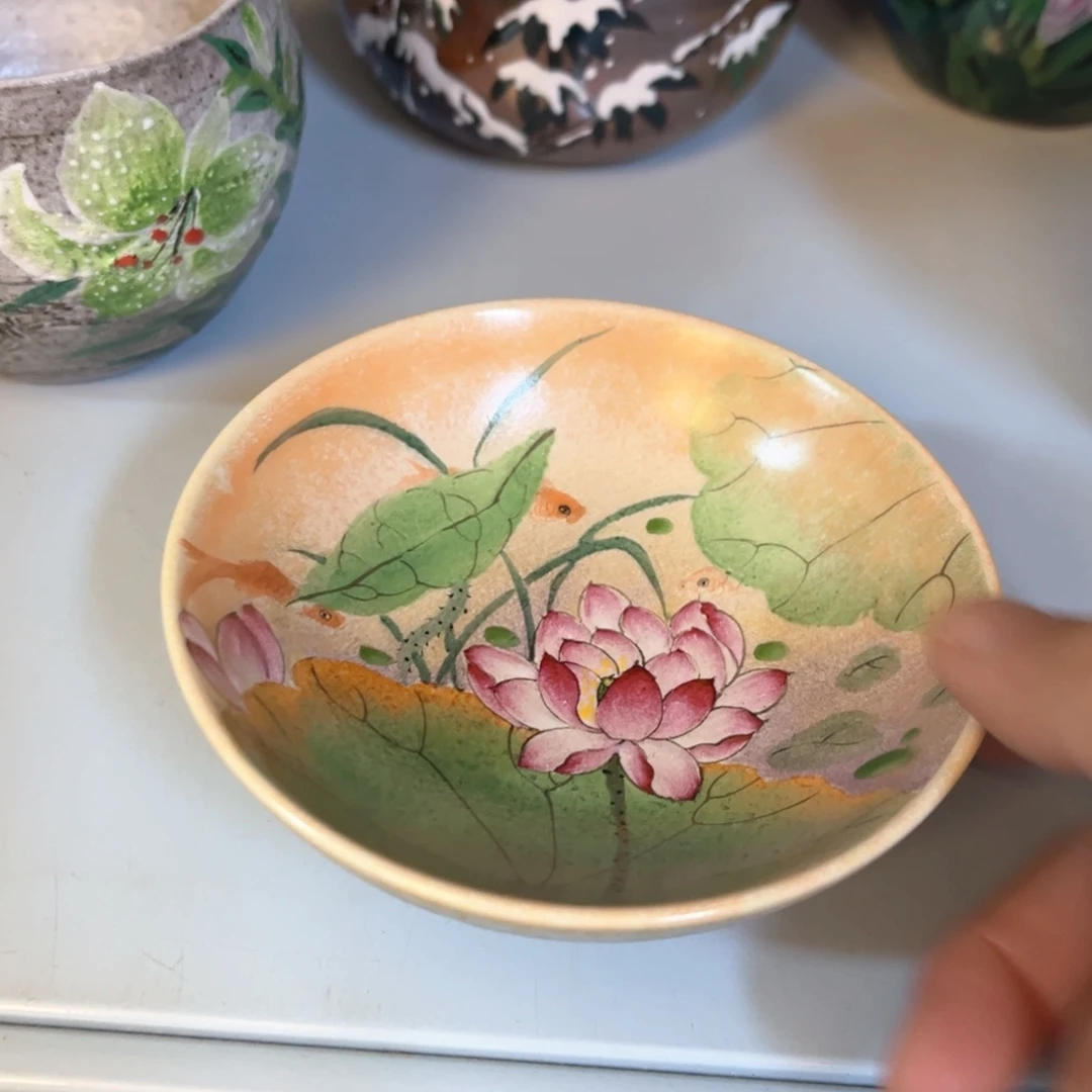 杯景德镇柴烧手绘陶瓷