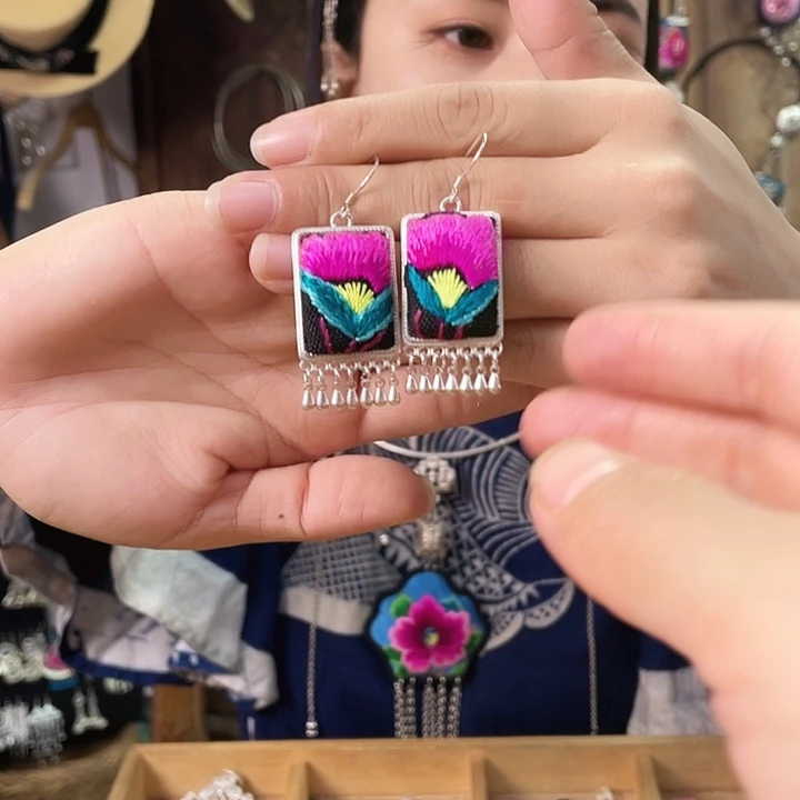 非金属锆石合金耳环