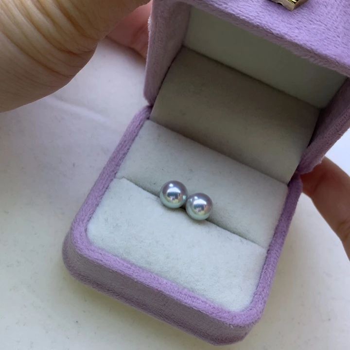 18K金镶嵌耳饰海水珍珠