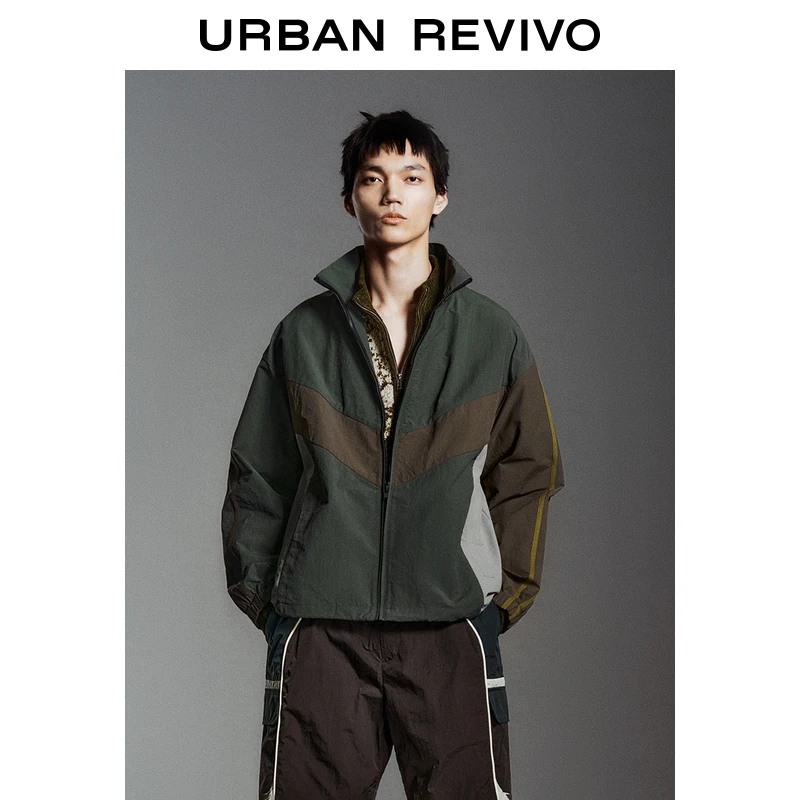 UR2025春季新款男装户外运动风超宽松撞色夹克外套UMV150021