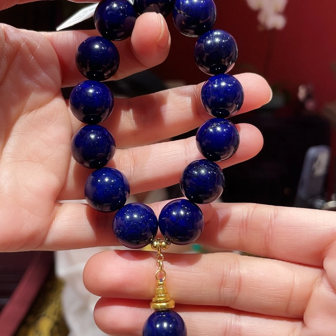 青金石18K金镶嵌手链