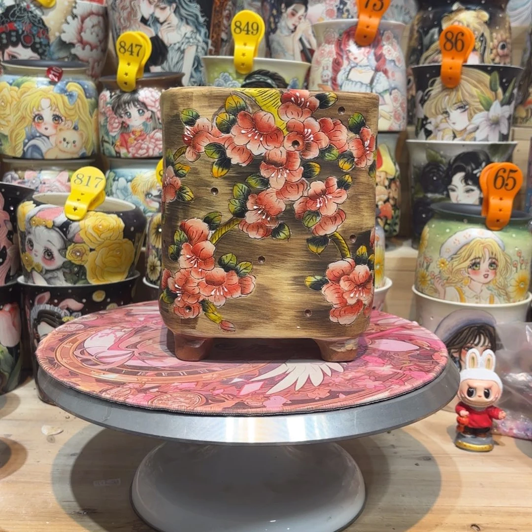 景德镇手绘花盆陶瓷13/18