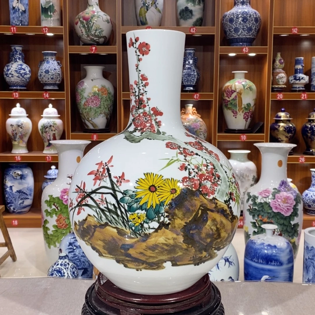 陶摆件纯手工手绘，确保正品