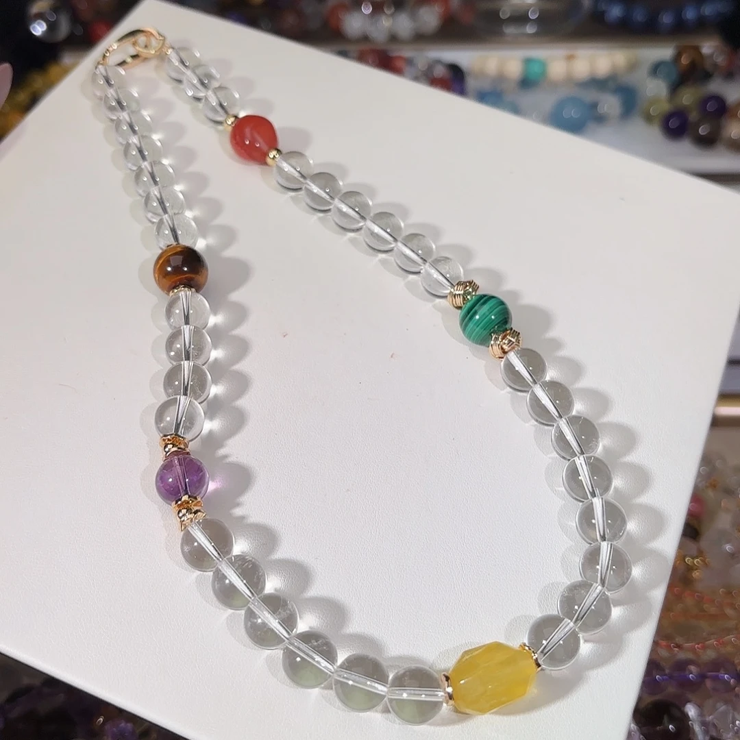 未镶嵌项链水晶白水晶10➕