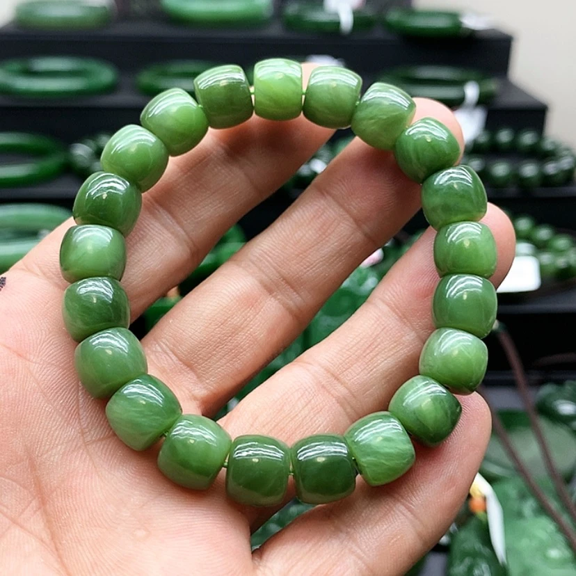 【闪购商品】和田玉（碧玉）手链未镶嵌失***雄