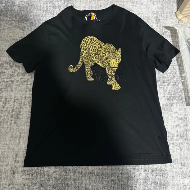 未使用 VERSACE/范思哲 黑色短袖 金钱豹41412