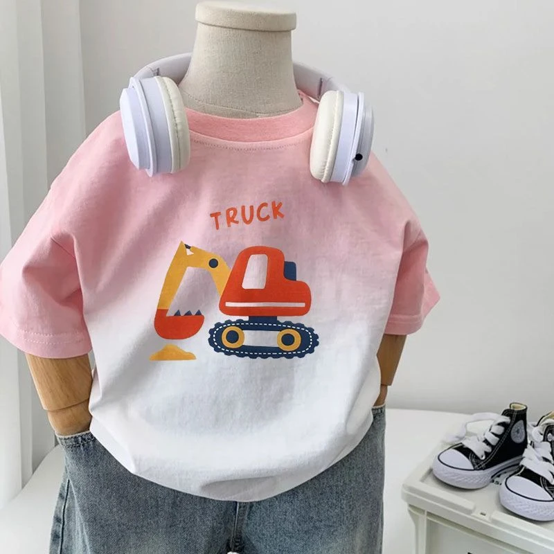 男童宝宝夏季纯棉女童短袖T恤上衣童装中小童新款儿童2025夏装