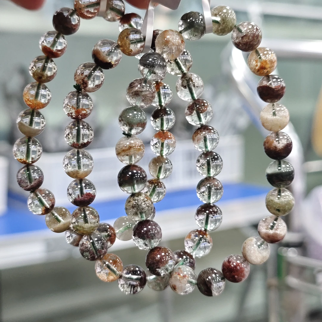 【书记甄选】天然四季幽灵单圈手链 多样性发一件 约8mm XL1899