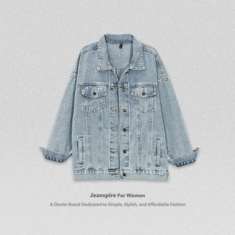 早春季宽松牛仔衣外套女士秋冬款爆款2025新款万能百搭复古风美式