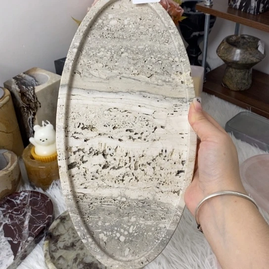 石材天然大理石洞石托盘