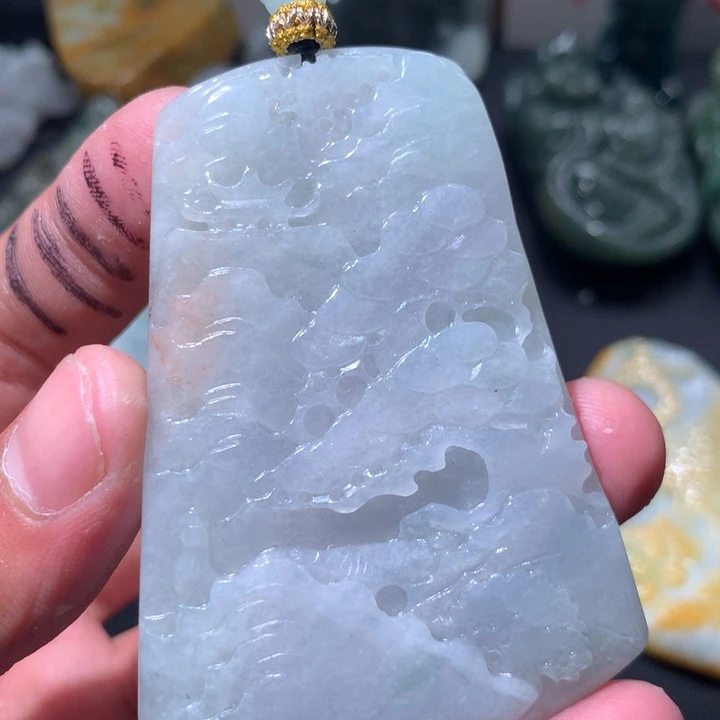 翡翠未镶嵌颈饰保真天然a货翡翠