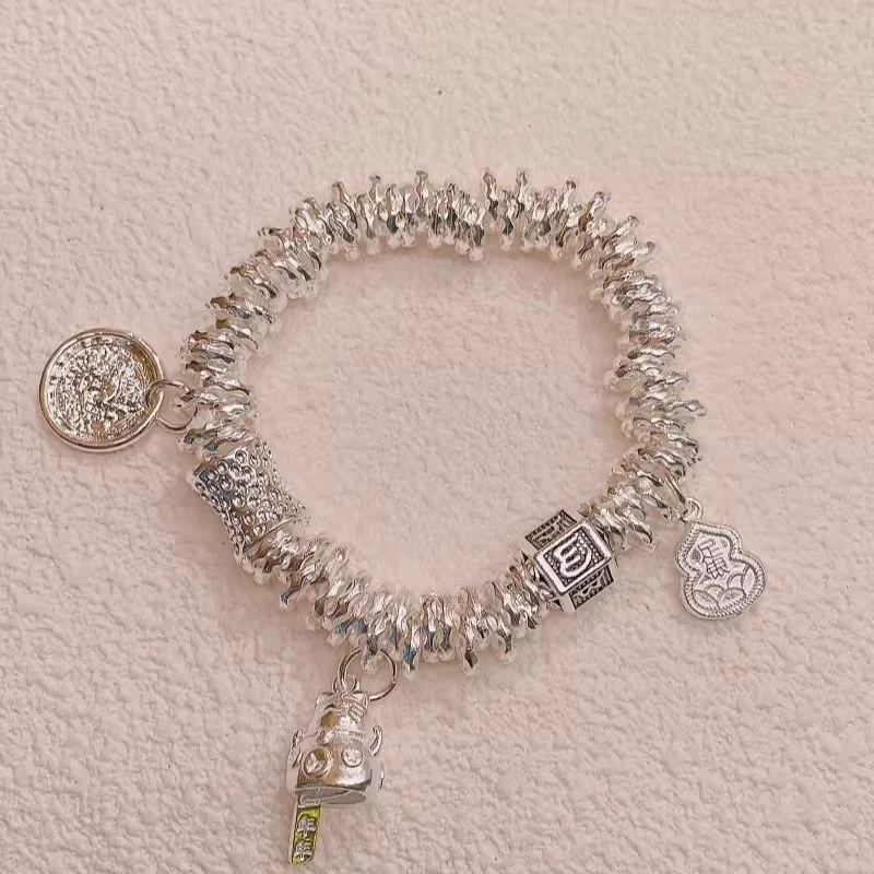 足银手链 旺财运聚财手链足银999简约百搭轻奢设计情人节送女朋友