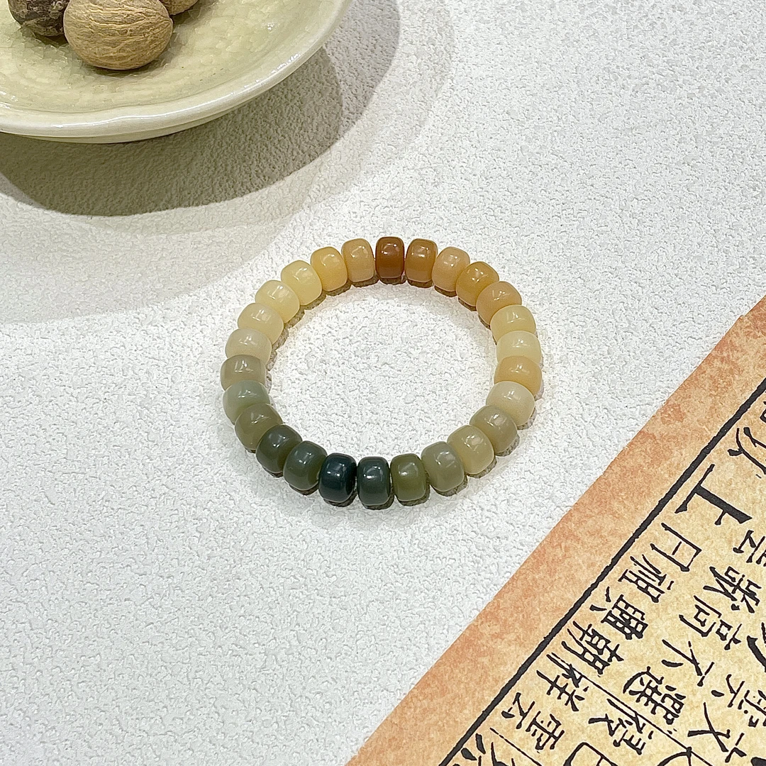 杂色桶珠竹枝吟菩提手串    D-A165045