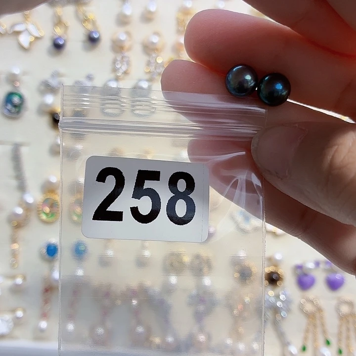 合金淡水珍珠耳饰