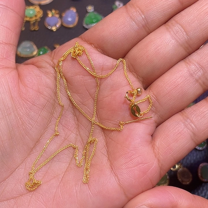 翡翠银S925镶嵌颈饰