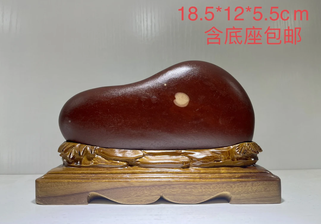 天然奇石长江石鹅卵石家居摆件含底座包邮全湿拍图