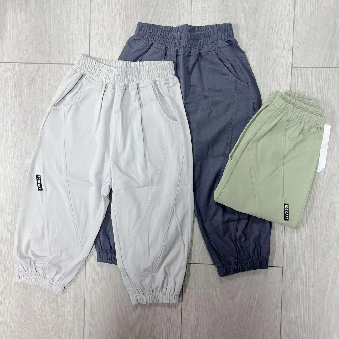 儿童夏季防蚊裤薄款男童宝宝休闲裤子外穿长裤 160277