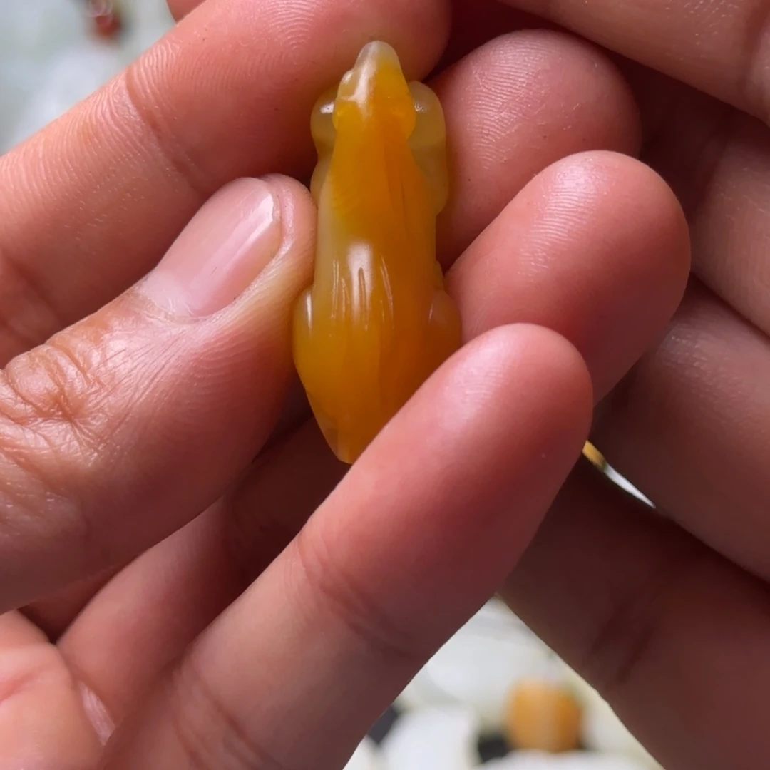 濠***鱼和田玉未镶嵌吊坠(不含链)