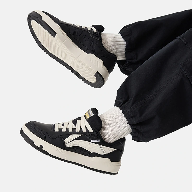 李宁COMMON 80s低帮休闲鞋男2025春季舒适软弹经典运动鞋AGCU157