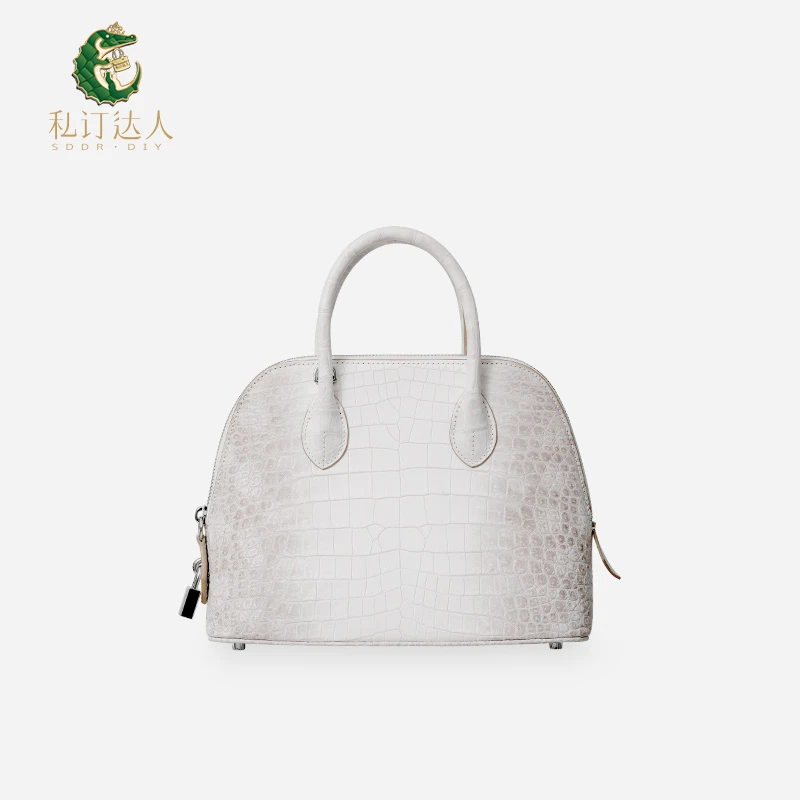 私订达人“私家”专享款鳄鱼皮时尚百搭大托特贝壳女包