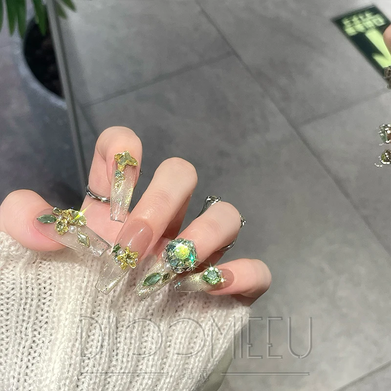 【绿野仙踪】缇觅轻奢绿野绚丽全华子钻纯手工穿戴式穿戴甲