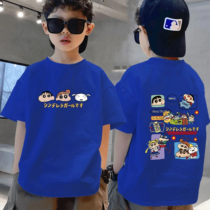 夏季100%纯棉中大童印花卡通男女T恤帅气韩版夏装休闲童装短袖潮
