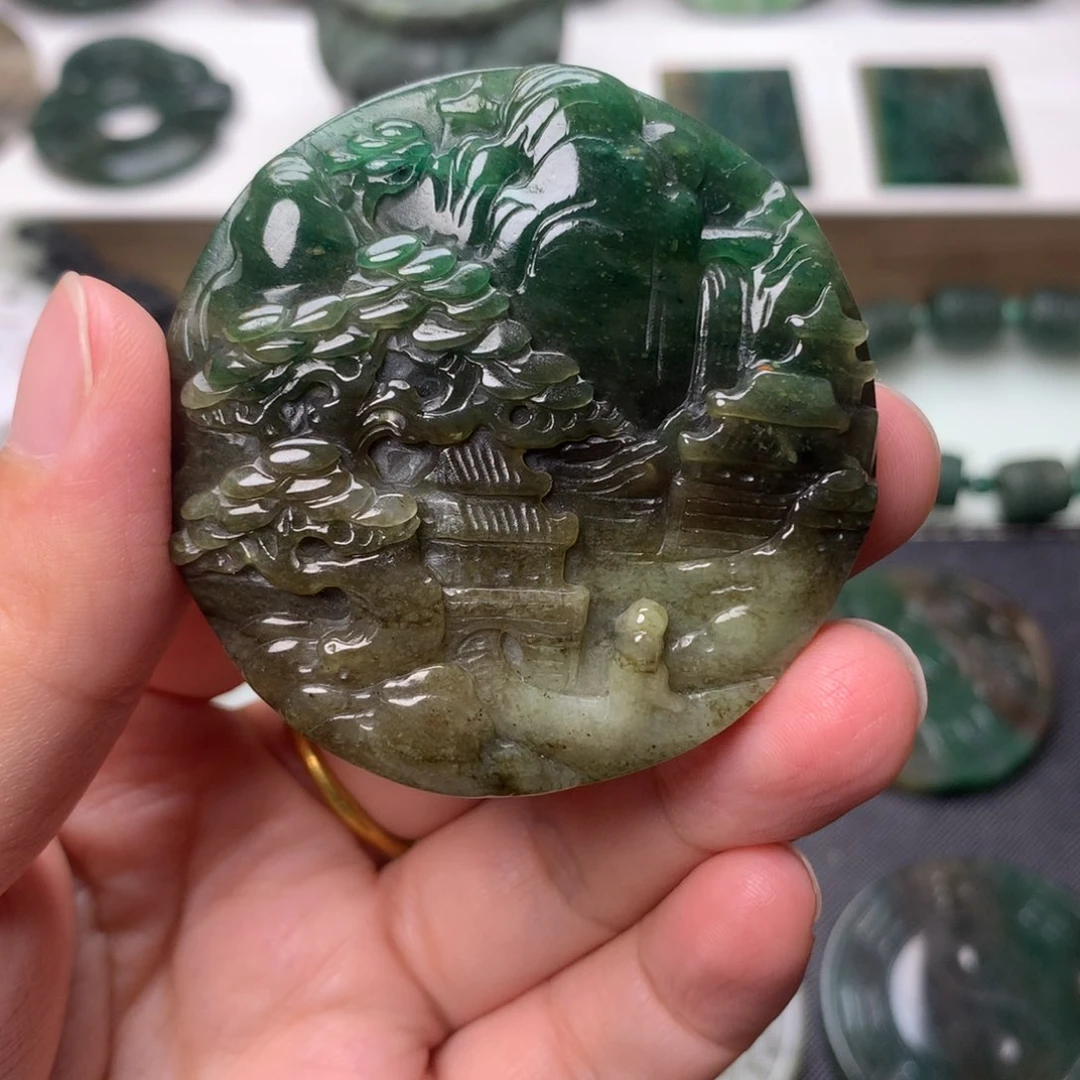 独山玉未镶嵌颈饰