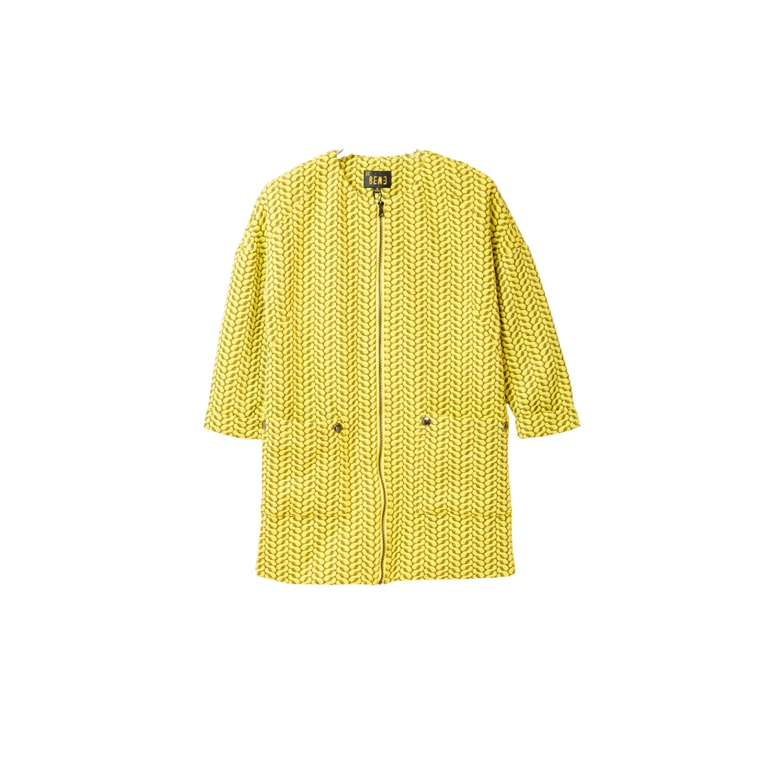 B5QBZ158#秋冬圆领宽松休闲中长款拉链式女针织外套